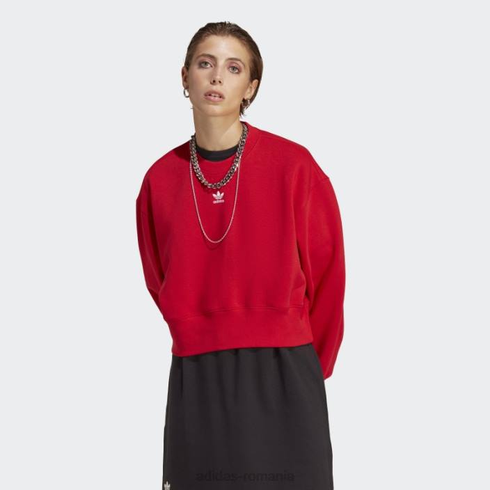 Adidas hanorac scarlet adicolor essentials crew femei stacojiu 2JBN9580
