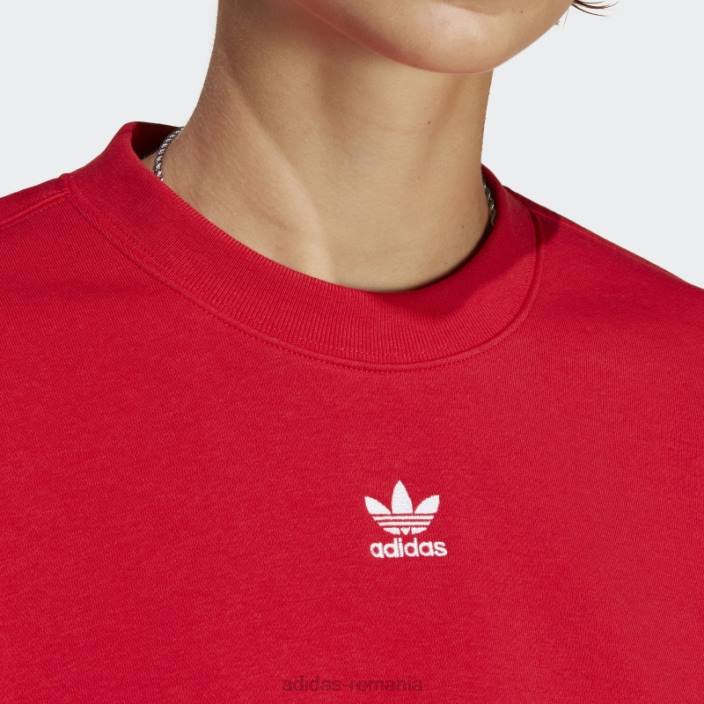 Adidas hanorac scarlet adicolor essentials crew femei stacojiu 2JBN9580