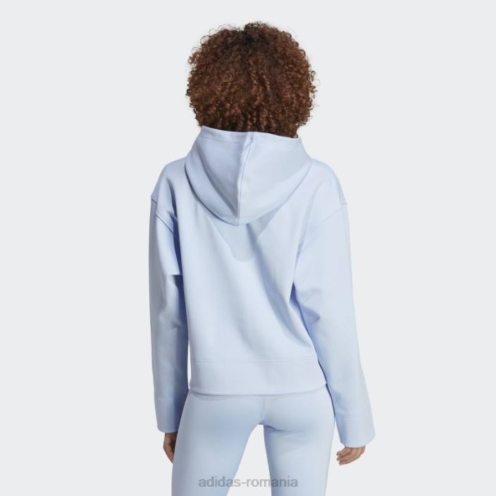 Adidas hanorac scurt premium essentials albastru alba adidas femei zori albastre 2JBN9216