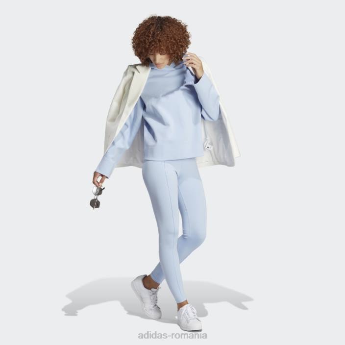 Adidas hanorac scurt premium essentials albastru alba adidas femei zori albastre 2JBN9216