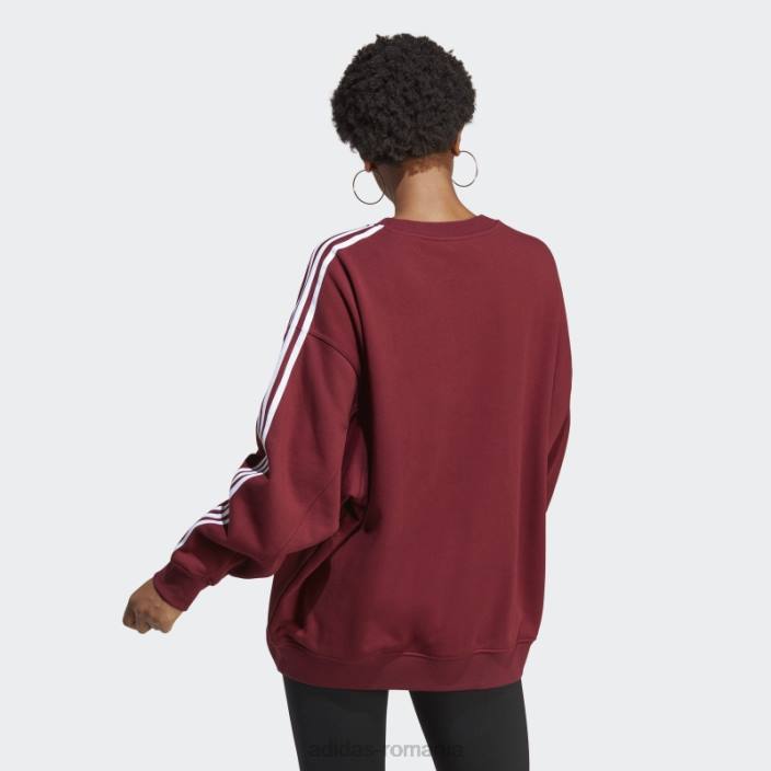 Adidas hanorac supradimensionat adicolor classics roșu femei roșu 2JBN16406