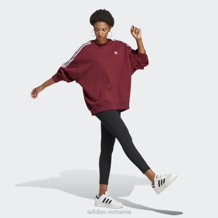 Adidas hanorac supradimensionat adicolor classics roșu femei roșu 2JBN16406
