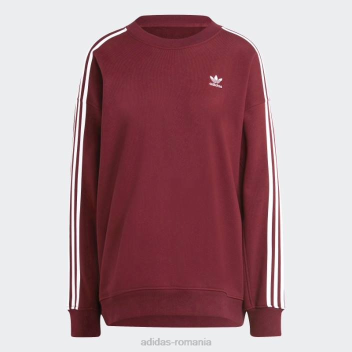 Adidas hanorac supradimensionat adicolor classics roșu femei roșu 2JBN16406