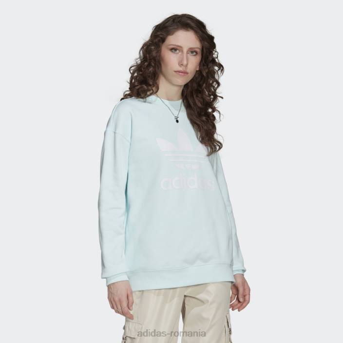 Adidas hanorac tip trefoil albastru femei albastru 2JBN17525