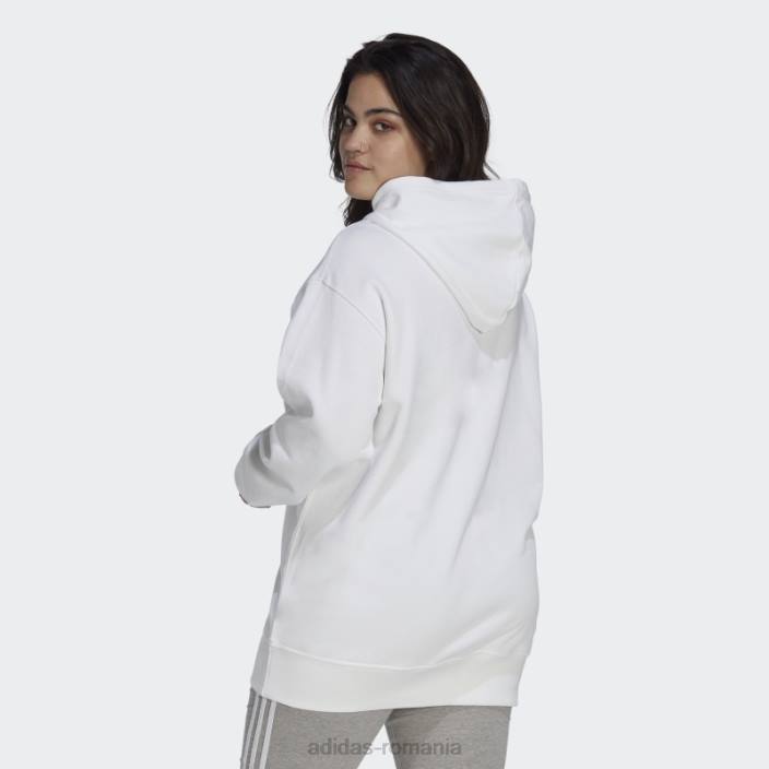 Adidas hanorac trefoil alb (plus marime) adidas femei alb 2JBN9291