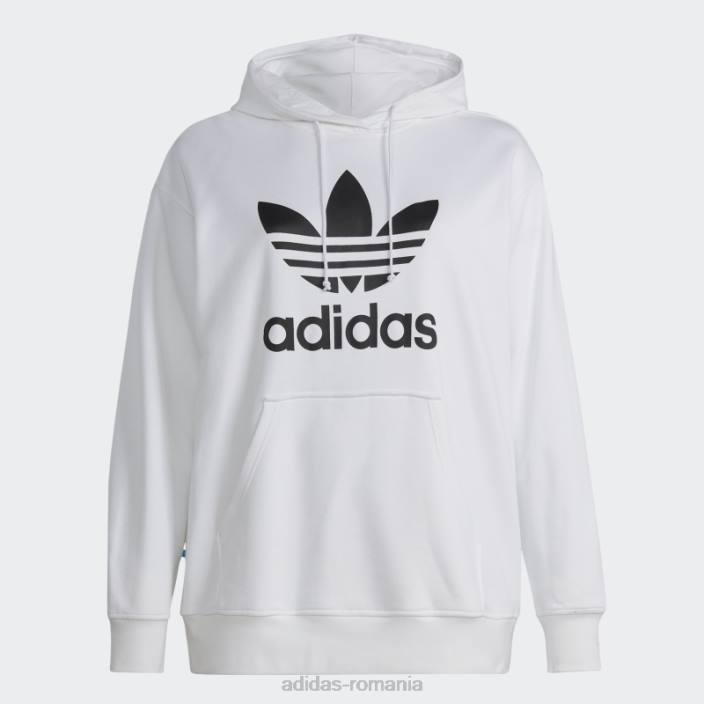 Adidas hanorac trefoil alb (plus marime) adidas femei alb 2JBN9291