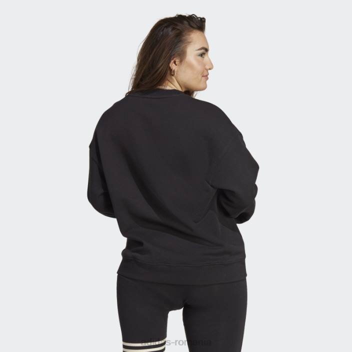 Adidas hanorac trefoil crew negru femei negru 2JBN2360