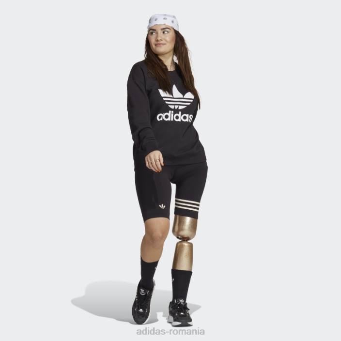 Adidas hanorac trefoil crew negru femei negru 2JBN2360