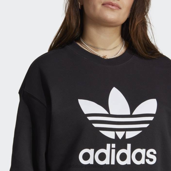 Adidas hanorac trefoil crew negru femei negru 2JBN2360