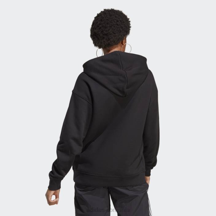 Adidas hanorac trefoil negru adidas femei negru 2JBN2304