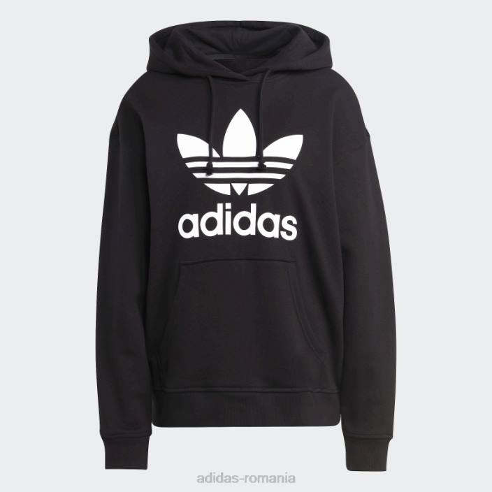 Adidas hanorac trefoil negru adidas femei negru 2JBN2304