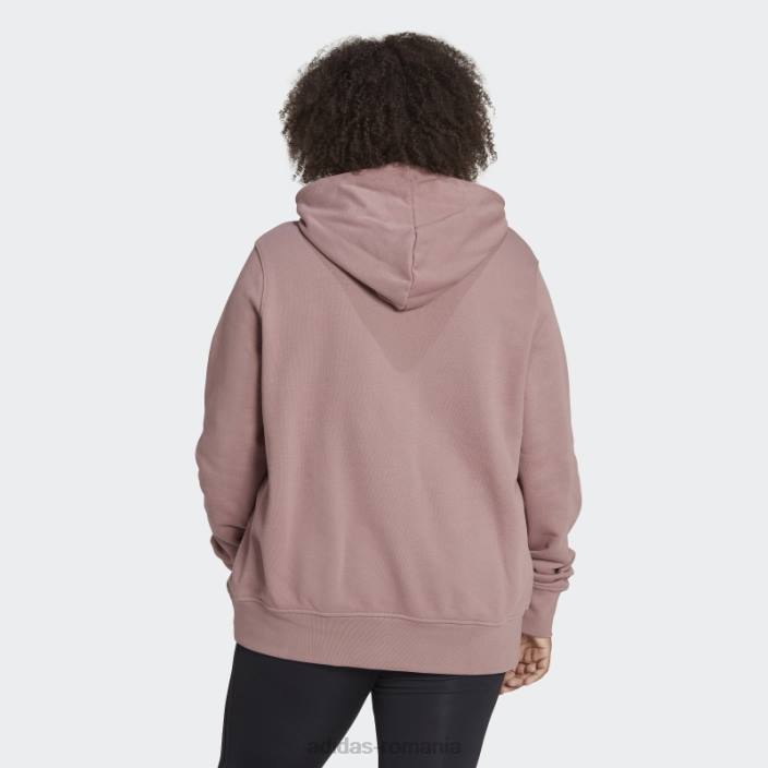 Adidas hanorac violet adicolor essentials (mărime plus) femei Violet 2JBN10271