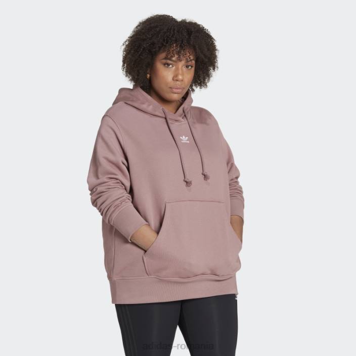 Adidas hanorac violet adicolor essentials (mărime plus) femei Violet 2JBN10271
