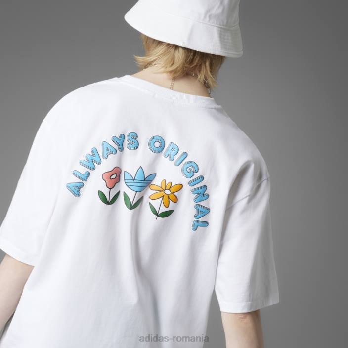 Adidas intotdeauna original tricou grafic liber alb femei alb 2JBN3692