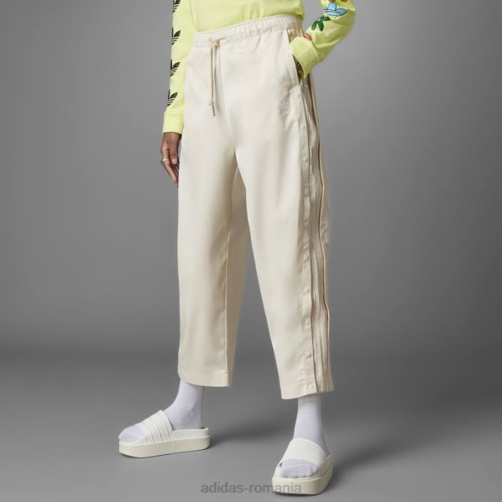Adidas intotdeauna originali pantaloni relaxati albi femei alb 2JBN10604