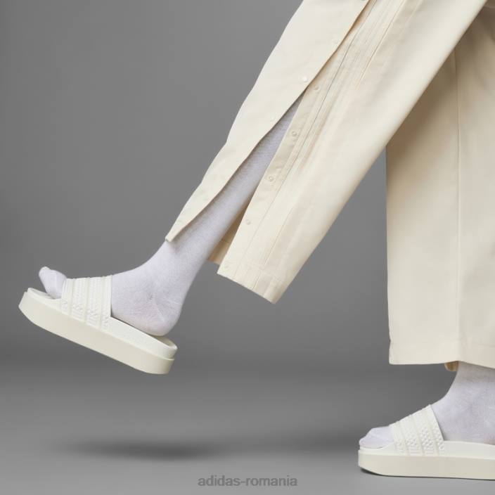 Adidas intotdeauna originali pantaloni relaxati albi femei alb 2JBN10604