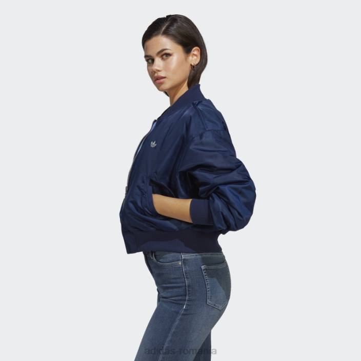 Adidas jachetă bomber crop reversibil originals night indigo femei noapte indigo/albastru 2JBN10094
