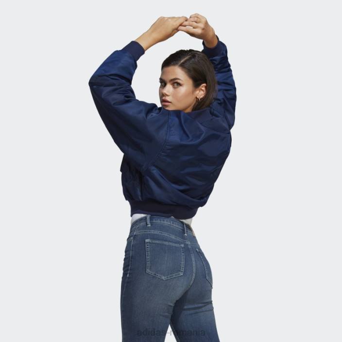 Adidas jachetă bomber crop reversibil originals night indigo femei noapte indigo/albastru 2JBN10094