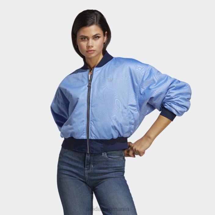 Adidas jachetă bomber crop reversibil originals night indigo femei noapte indigo/albastru 2JBN10094