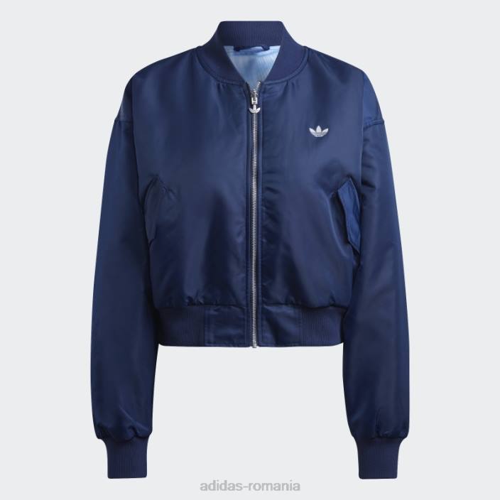 Adidas jachetă bomber crop reversibil originals night indigo femei noapte indigo/albastru 2JBN10094