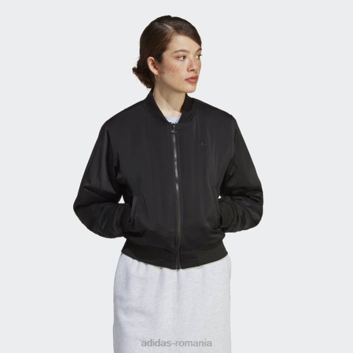 Adidas jachetă bomber premium essentials neagră femei negru 2JBN16664