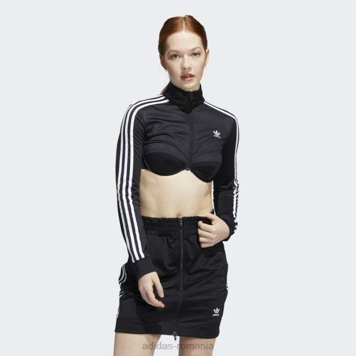 Adidas jachetă de sport neagră cu monogramă jeremy scott femei negru 2JBN10147