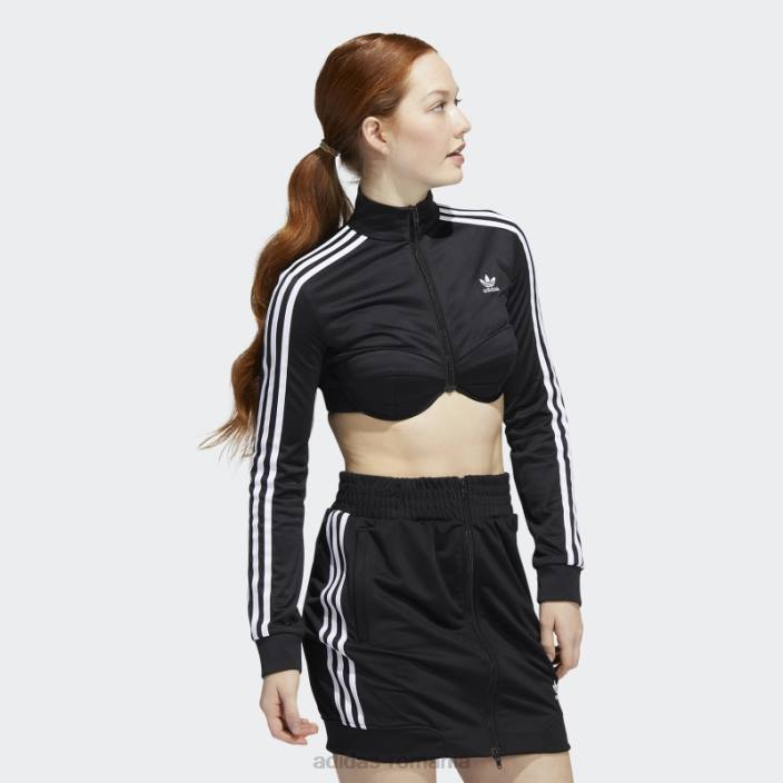 Adidas jachetă de sport neagră cu monogramă jeremy scott femei negru 2JBN10147