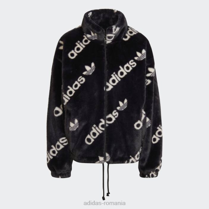 Adidas jachetă neagră de blană artificială femei negru 2JBN10499
