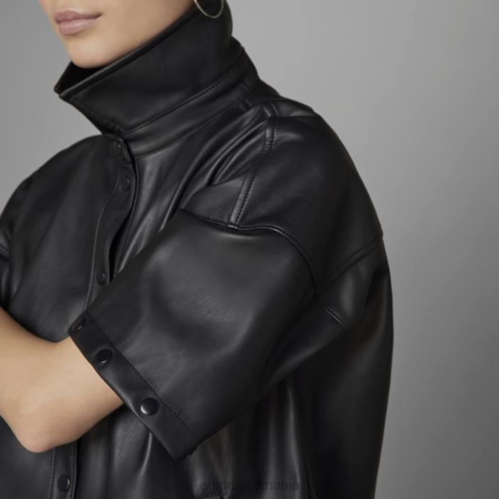 Adidas jachetă neagră întotdeauna originală din piele artificială femei negru 2JBN10597