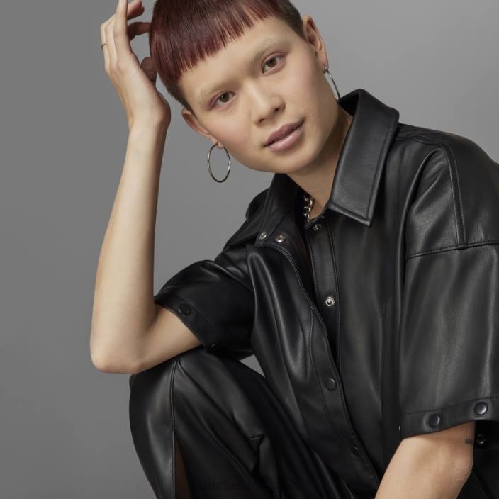 Adidas jachetă neagră întotdeauna originală din piele artificială femei negru 2JBN10597