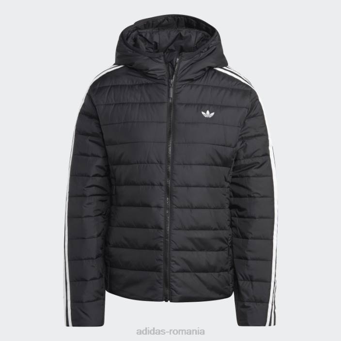 Adidas jachetă premium subțire cu glugă neagră adidas femei negru 2JBN10812