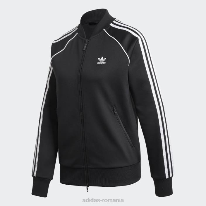 Adidas jachetă primeblue sst neagră femei alb negru 2JBN2708