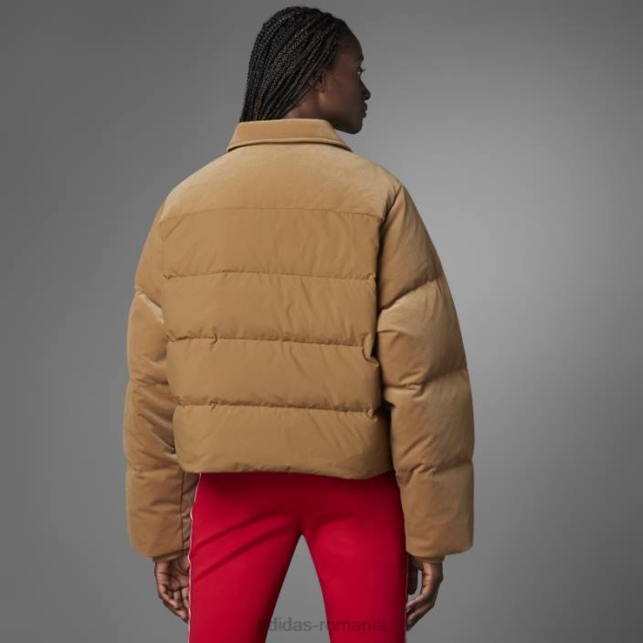 Adidas jachetă puf din catifea maro desert adicolor anii 70 femei desert maro 2JBN2909