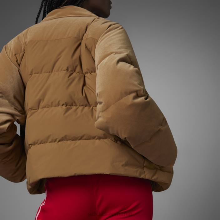 Adidas jachetă puf din catifea maro desert adicolor anii 70 femei desert maro 2JBN2909