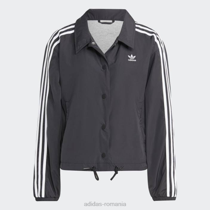 Adidas jacheta antrenor cu 3 dungi adicolor classics neagra femei negru 2JBN17341