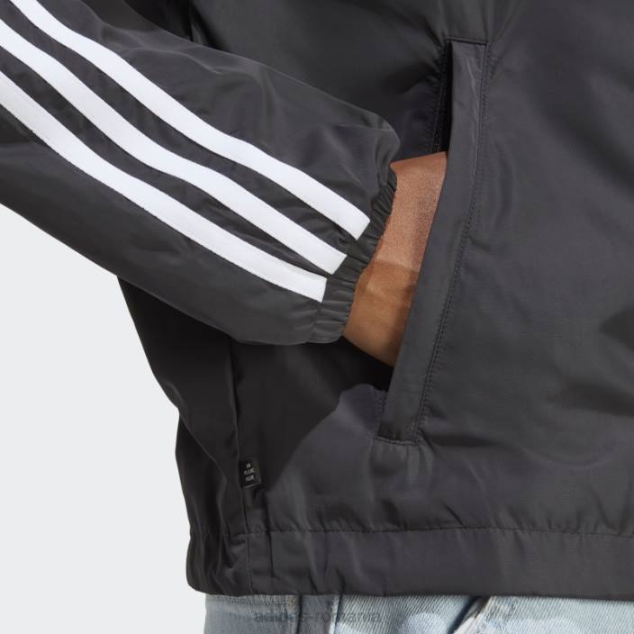 Adidas jacheta antrenor cu 3 dungi adicolor classics neagra femei negru 2JBN17341