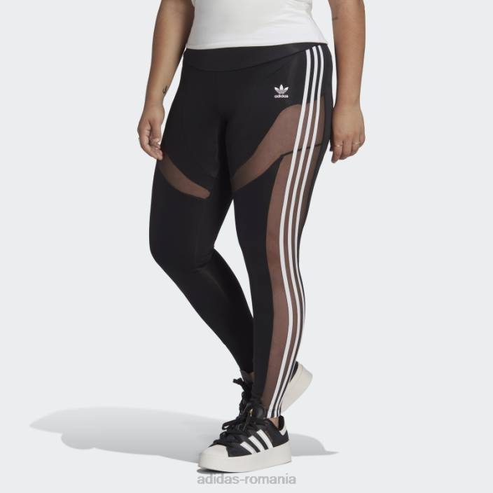 Adidas jambiere din centrul scenei (plus mărime) negru adidas femei negru 2JBN16956