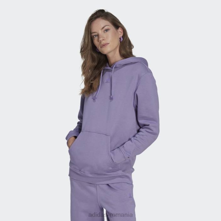 Adidas lila adicolor essentials fleece hoodie adidas femei liliac 2JBN10827
