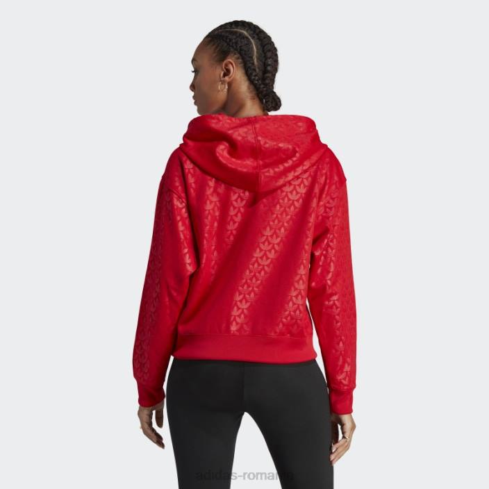 Adidas modă hanorac cu logo stacojiu femei stacojiu 2JBN2321