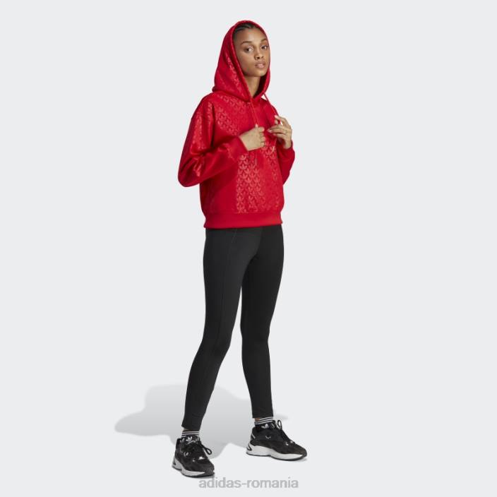Adidas modă hanorac cu logo stacojiu femei stacojiu 2JBN2321
