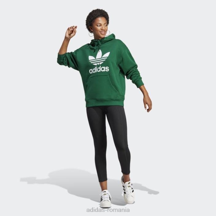 Adidas modă hanorac trefoil verde închis femei verde inchis 2JBN9045