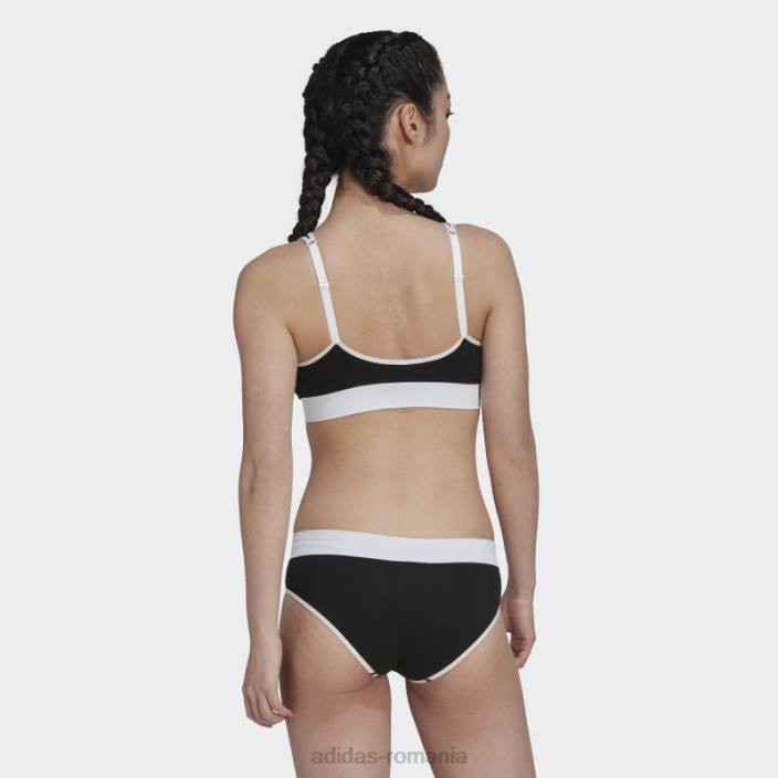 Adidas negru modern flex bumbac scoop bralette spate jos adidas femei negru 2JBN10041