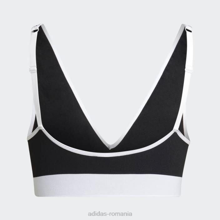 Adidas negru modern flex bumbac scoop bralette spate jos adidas femei negru 2JBN10041