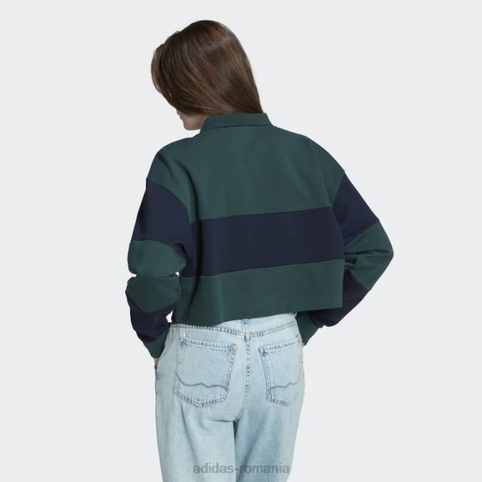 Adidas originals clasa 72 crop crew hanorac verde mineral fierbinte femei verde mineral/cerneală 2JBN10440