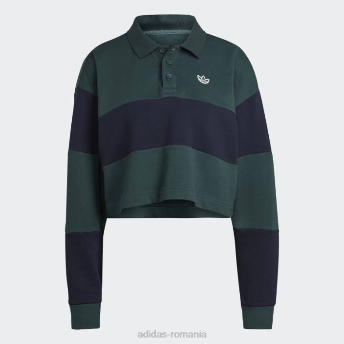 Adidas originals clasa 72 crop crew hanorac verde mineral fierbinte femei verde mineral/cerneală 2JBN10440