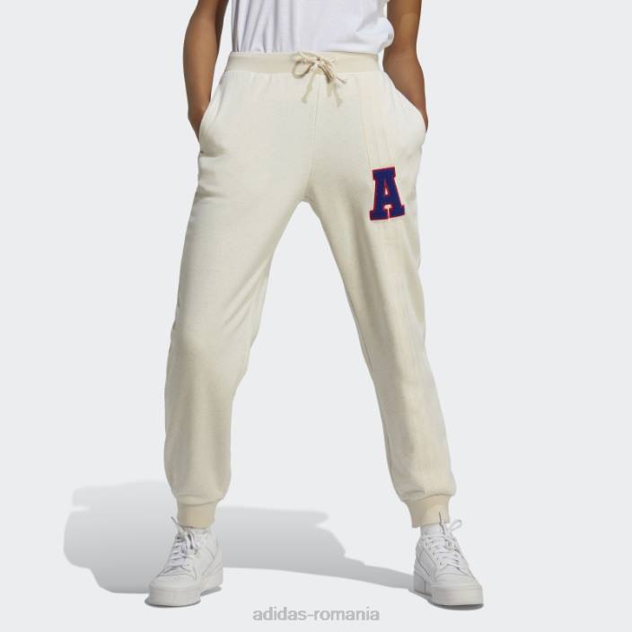 Adidas originals pantaloni de jogging cu 3 dungi alb mel femei alb mel 2JBN17227