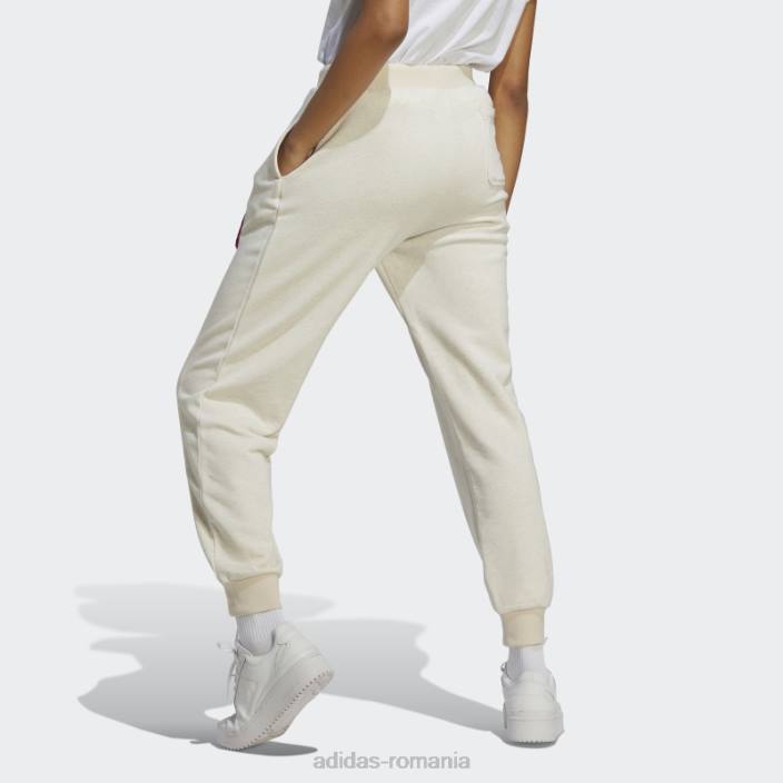 Adidas originals pantaloni de jogging cu 3 dungi alb mel femei alb mel 2JBN17227