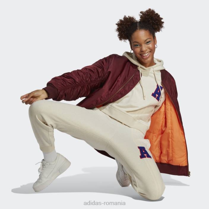 Adidas originals pantaloni de jogging cu 3 dungi alb mel femei alb mel 2JBN17227