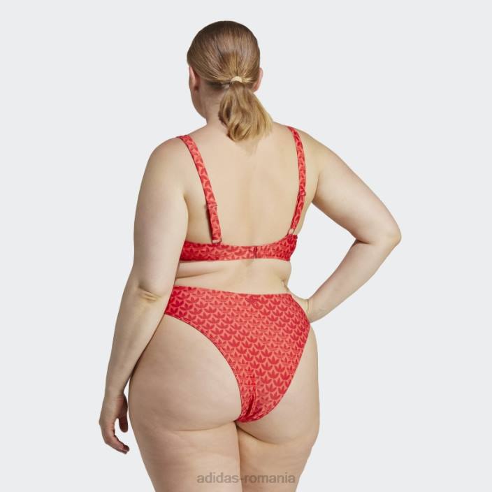 Adidas originals swim top (plus size) stacojiu femei stacojiu/roșu/alb 2JBN17144
