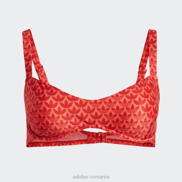 Adidas originals swim top (plus size) stacojiu femei stacojiu/roșu/alb 2JBN17144